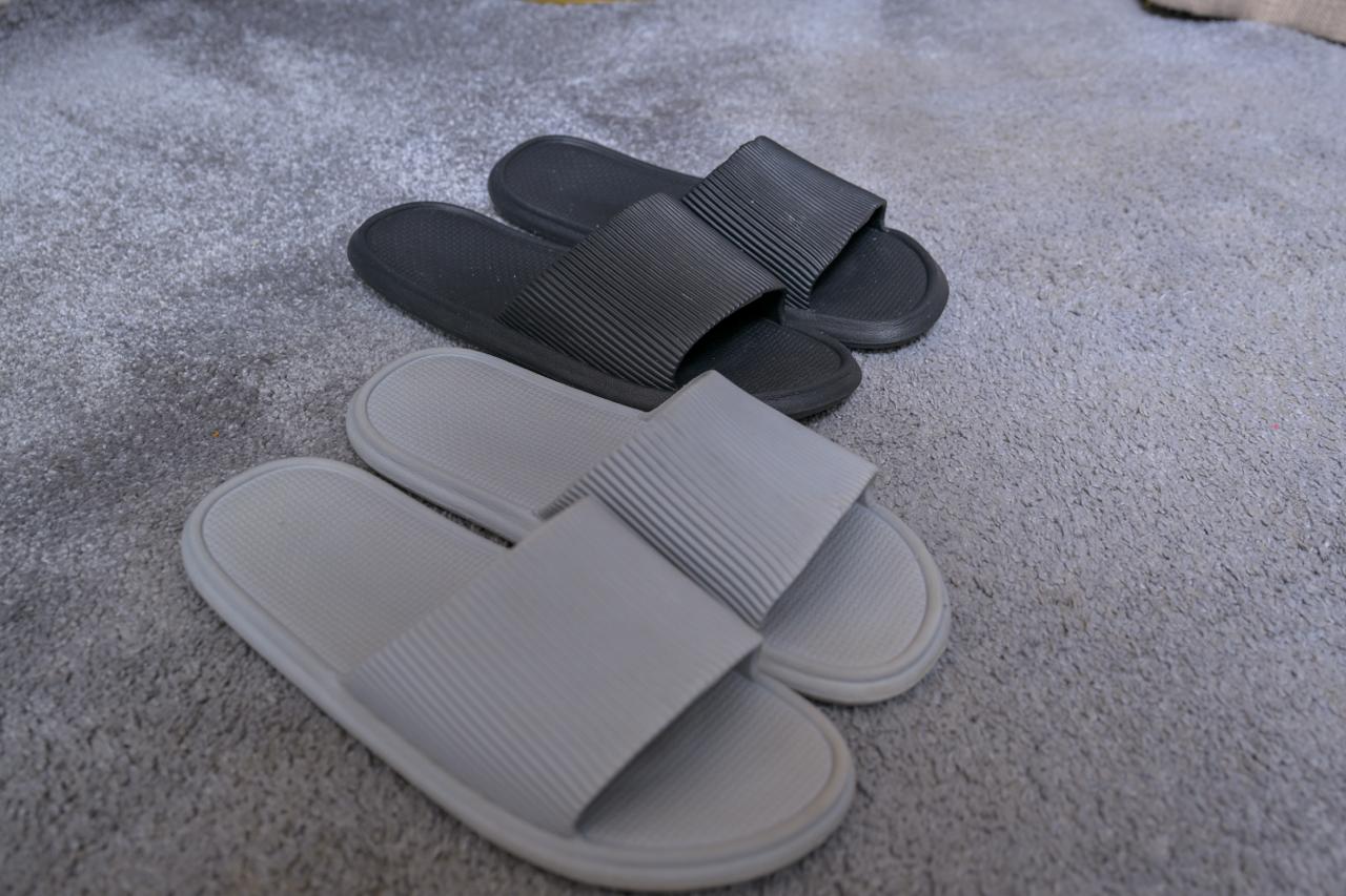 The Dark Room — his and hers slippers provided