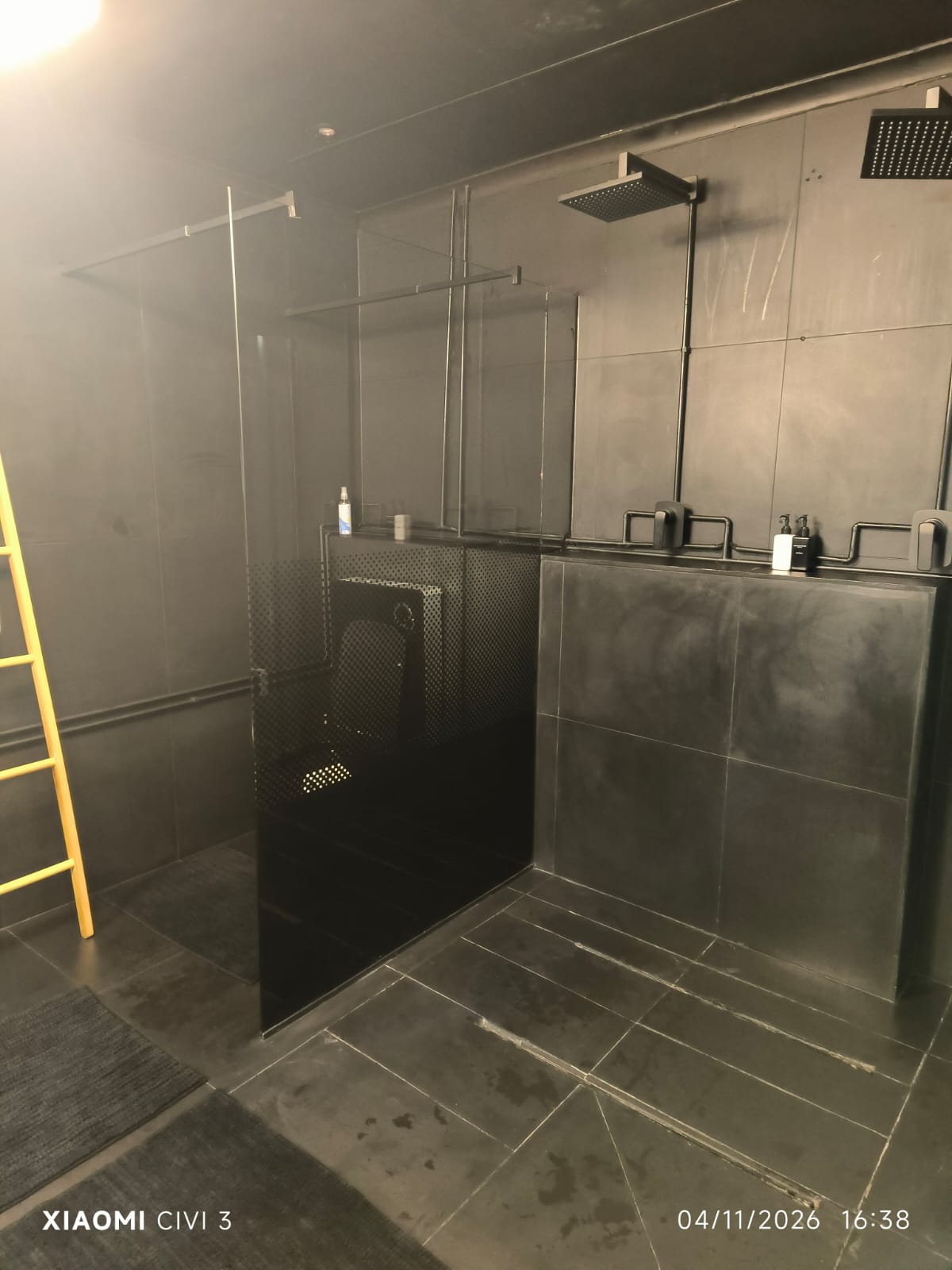 The Mihla Room — walk-in shower with rainfall head